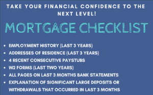 List of documents for mortgage