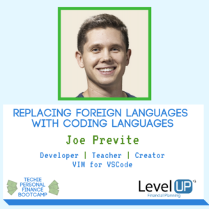 coding languages joe previte